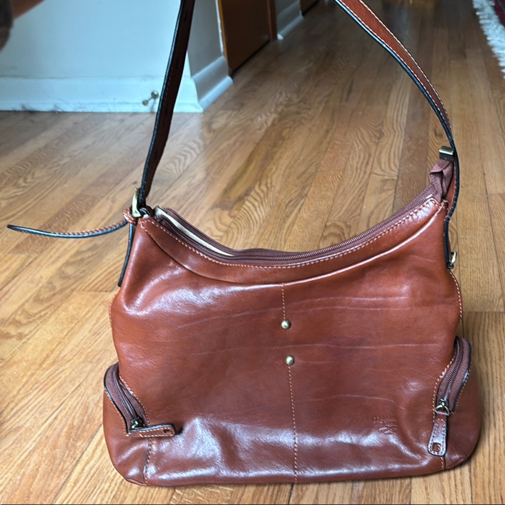 Brown Leather Slouchy Shoulder Bag